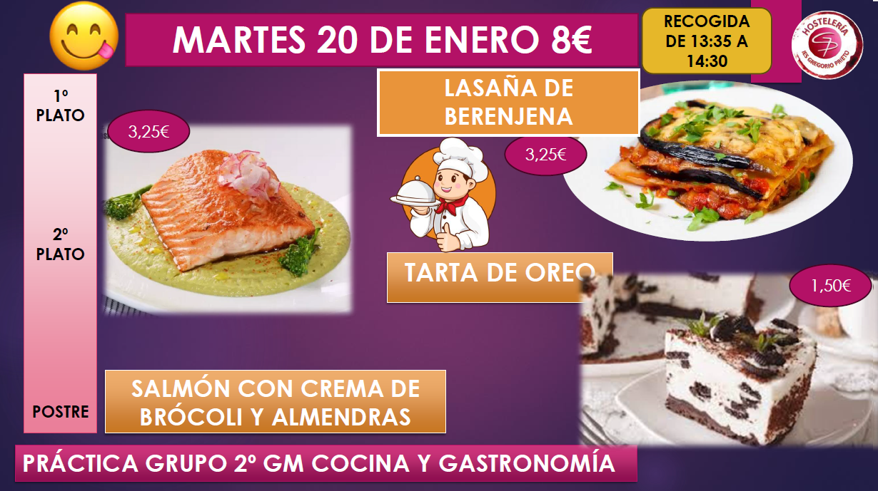 Menu 20 de Enero del 2026