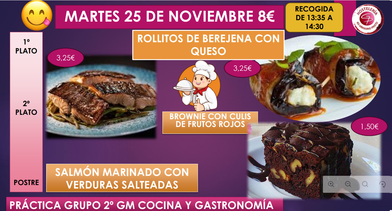 Menu 25 Noviembre del 2025